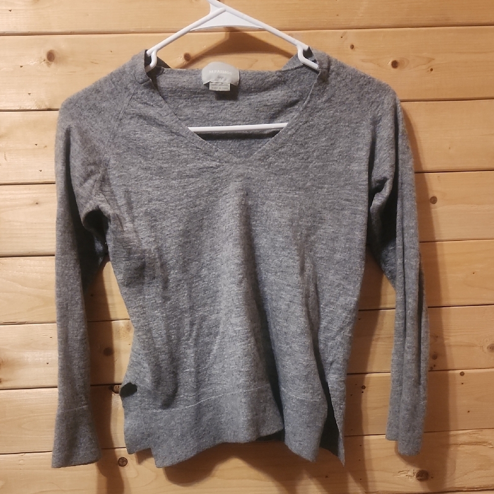 M.Patmos Cashmere Sweatshirt Size Large Side Slits